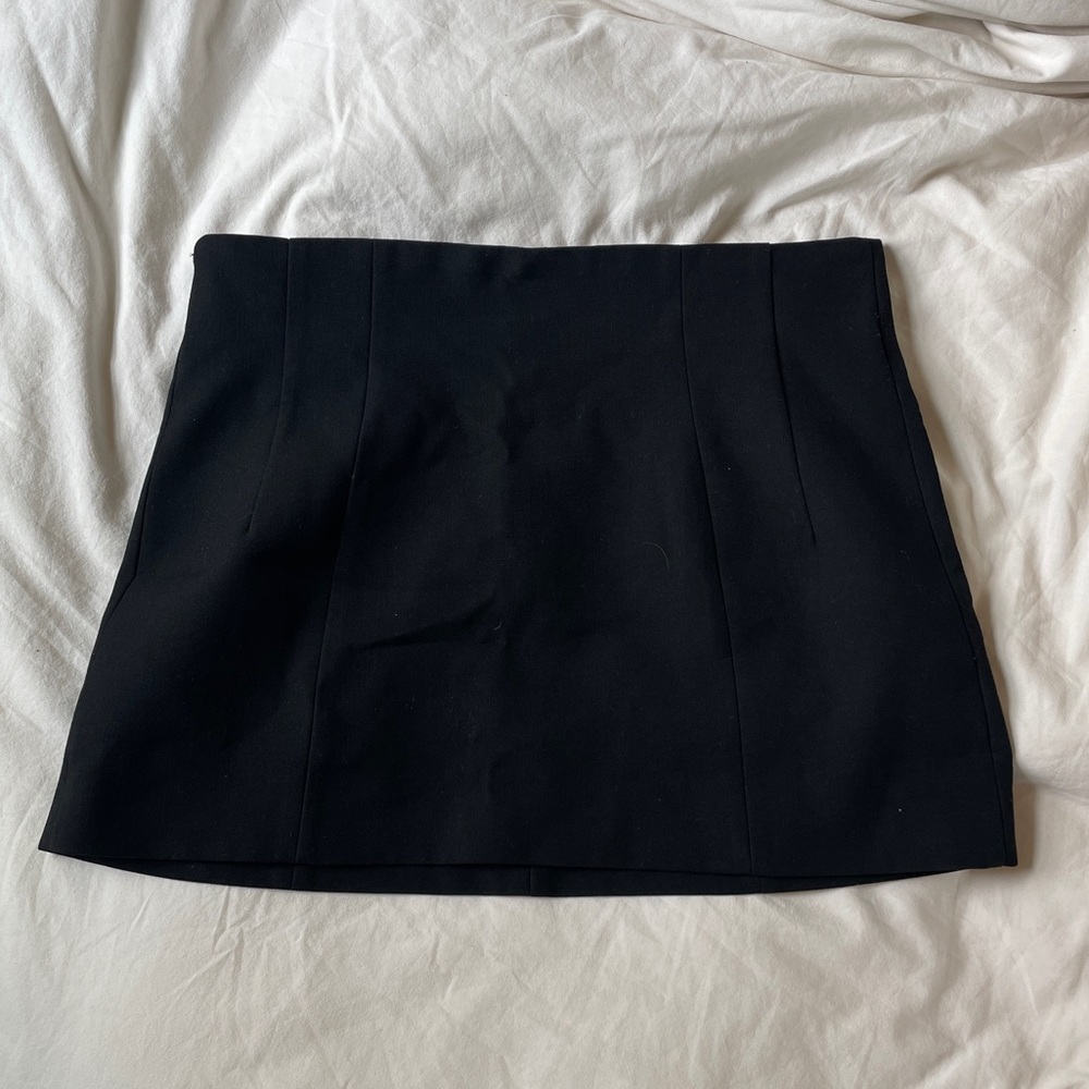 Black mini skirt